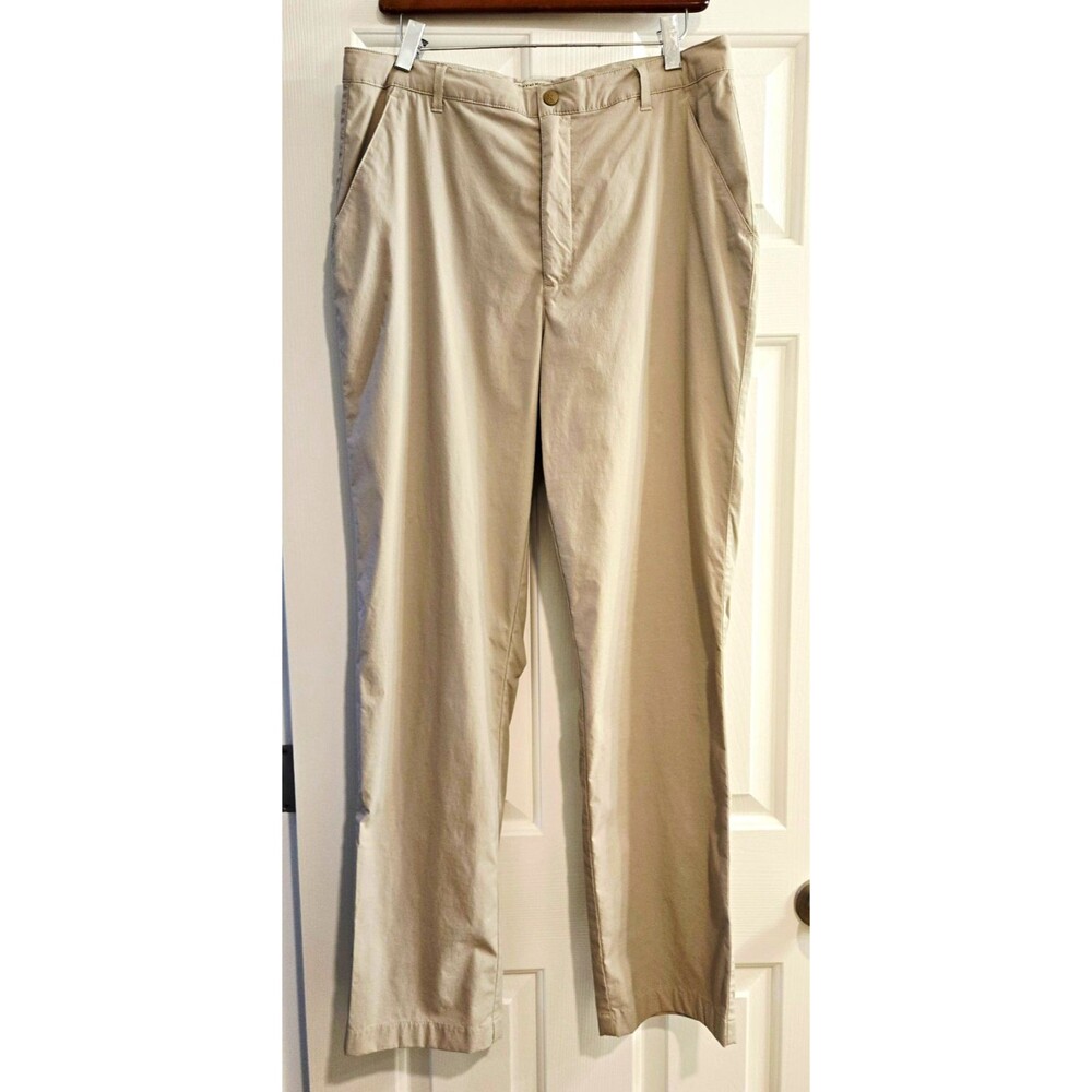 ROYAL ROBBINS Discovery Hiking Pants Women 12 Khaki Beige Stretch Nylon Travel